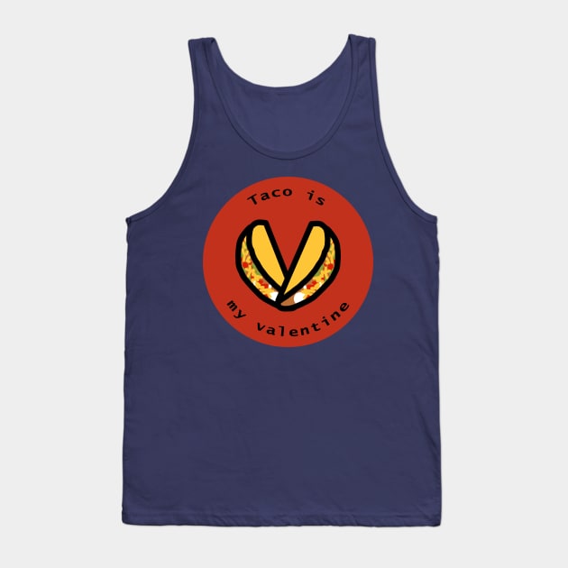 Heart Taco is My Valentine on Valentines Day Tank Top by ellenhenryart